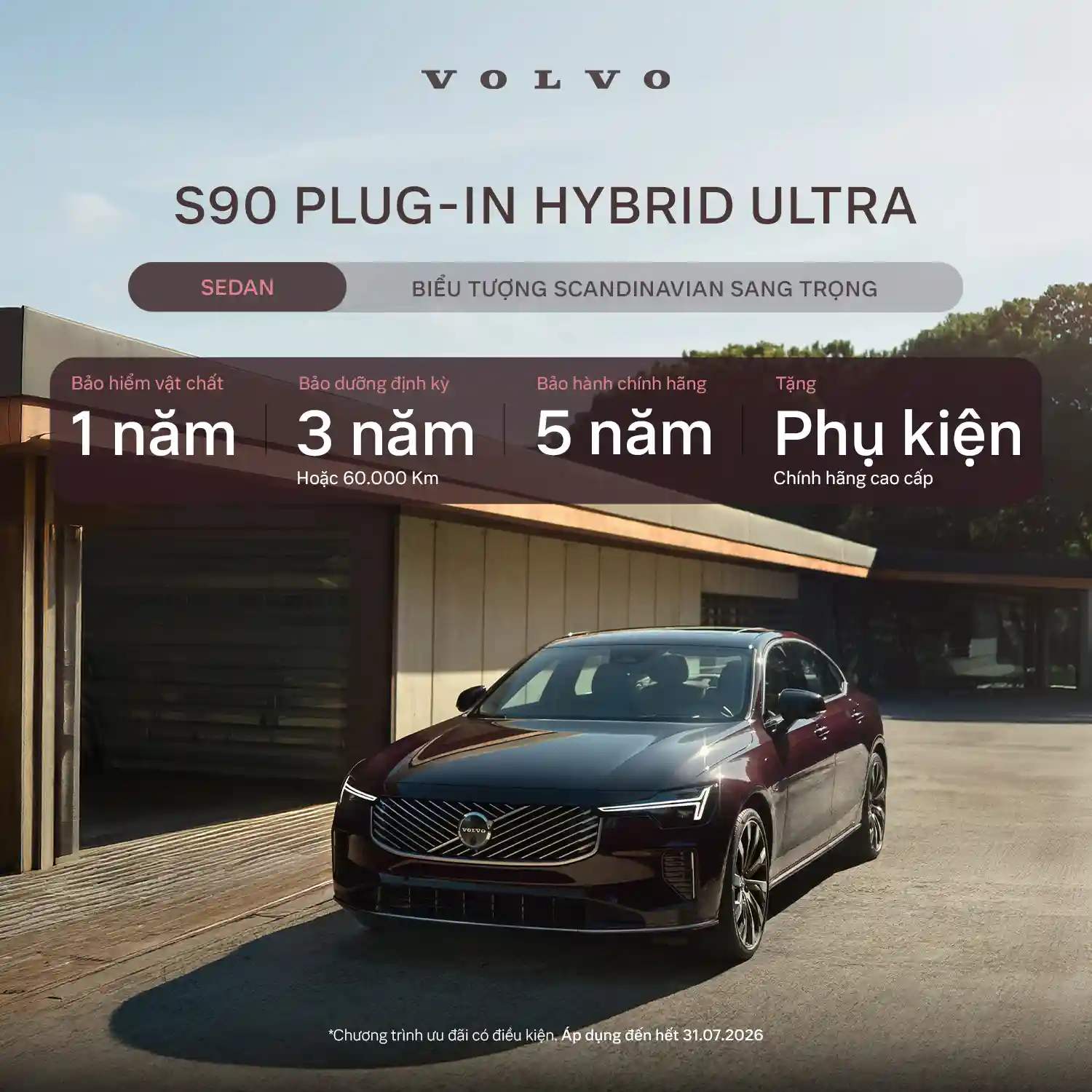 Chương trình khuyến mại Volvo S90 Plug-in Hybrid Ultra Tháng 7/2026
