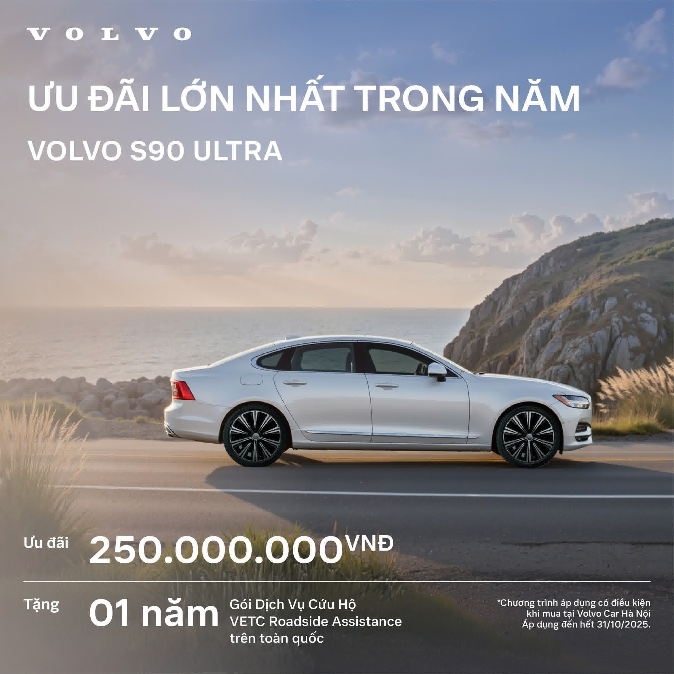 Volvo S90 Ultra khuyến mãi tháng 10/2025 tại Volvo Car Hà Nội