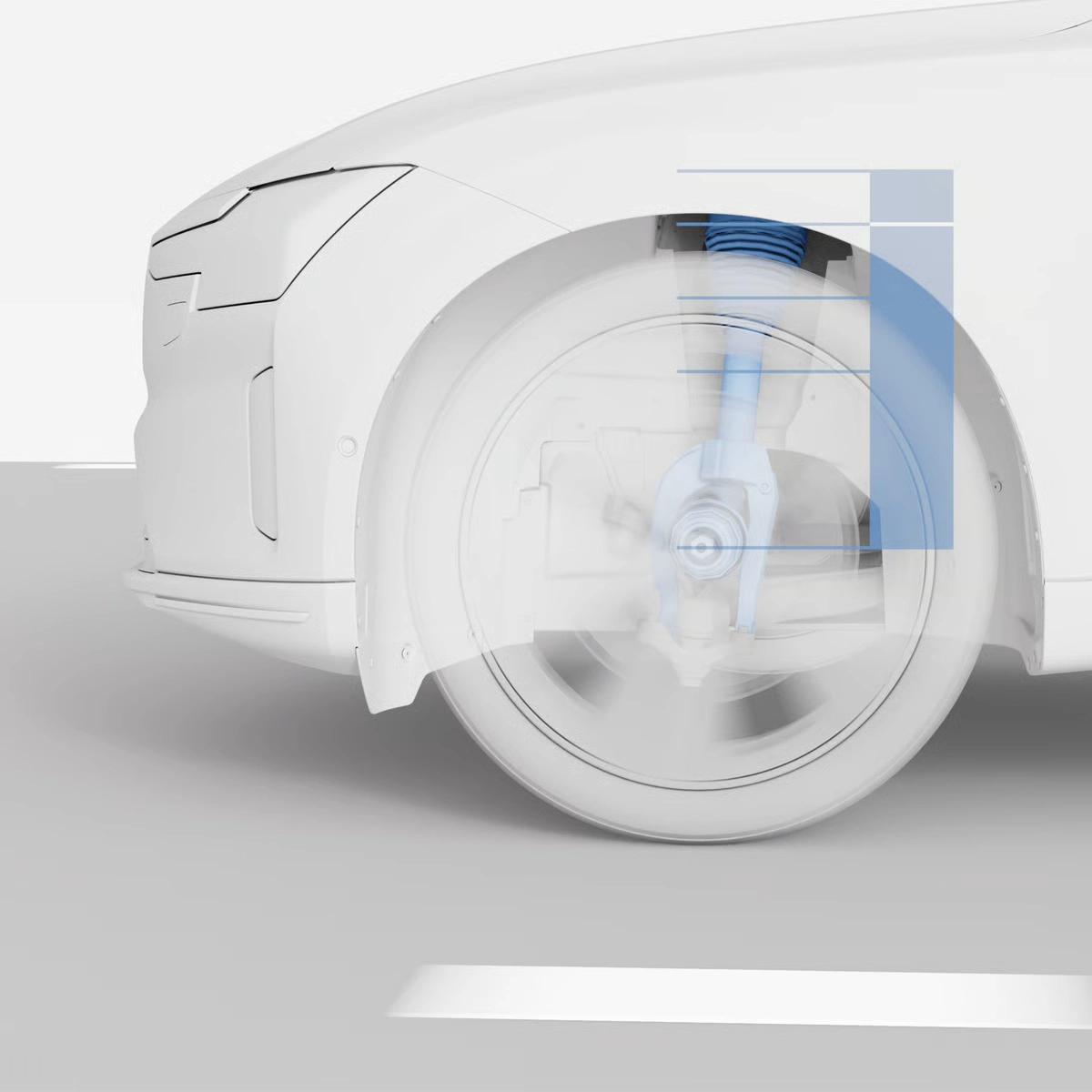 Một trong những điểm đáng giá nhất trên Volvo ES90 là hệ thống treo khí nén hai buồng kết hợp khung gầm chủ động.