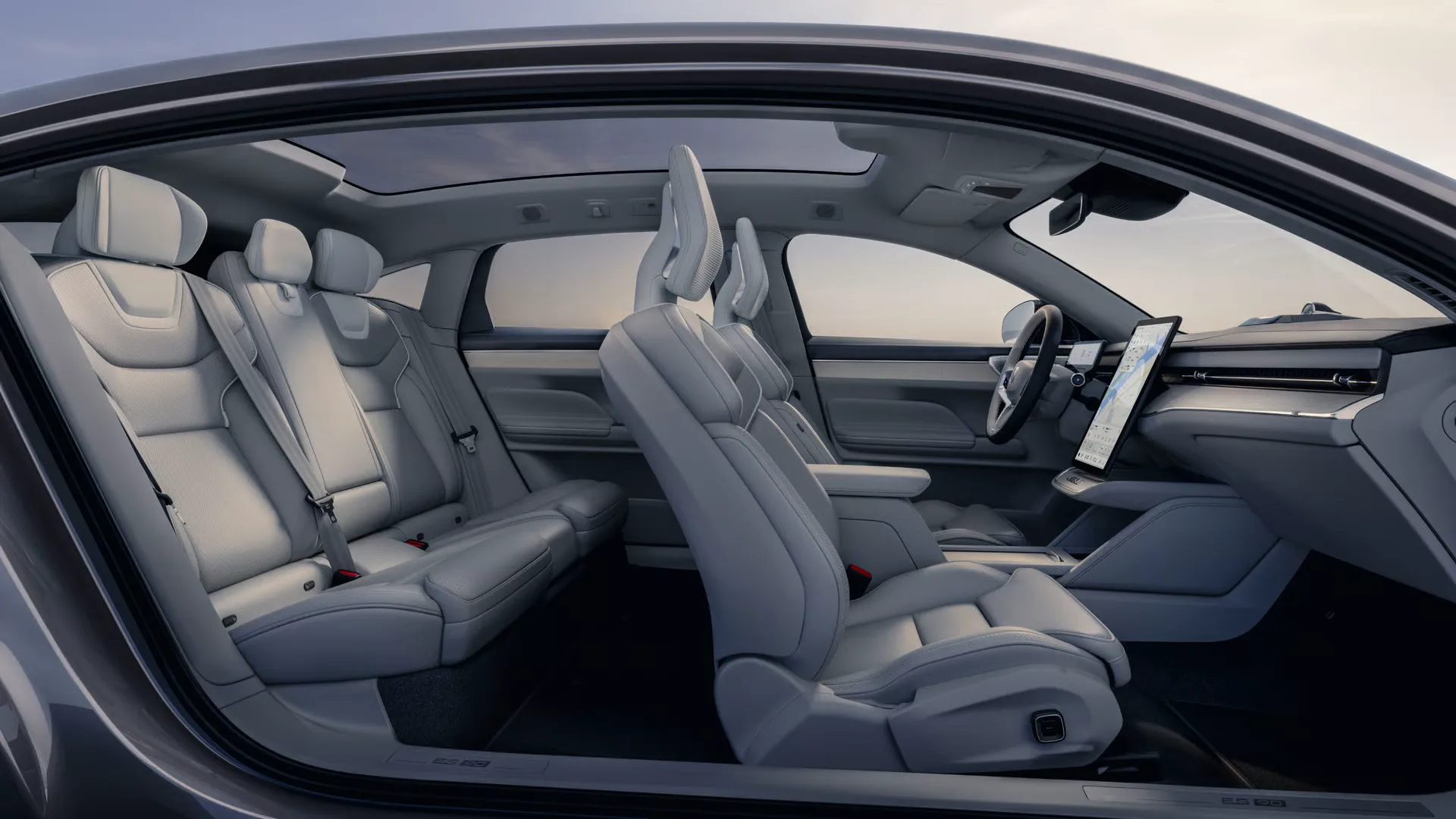 Khoang nội thất Volvo ES90 tiếp tục phát huy triết lý Scandinavian vốn đã làm nên thương hiệu Volvo.